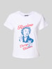 Review T-Shirt mit Label-Print Weiss