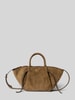 GUESS Tote Bag in Velours-Optik Modell 'ALLEGRA' Oliv