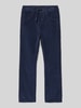 s.Oliver RED LABEL Spodnie sztruksowe o kroju regular fit z czystej bawełny model ‘JOGGSTYLE PELLE’ Granatowy
