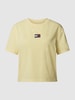 Tommy Jeans T-shirt met labelpatch Lichtgeel