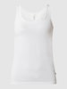 QS Tank Top mit Label-Detail Modell 'Basic' Weiss