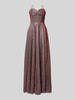 Luxuar Abendkleid mit Herz-Ausschnitt Bordeaux