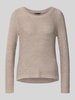 Only Regular Fit Strickpullover aus Grobstrick Modell 'GEENA' Hellgrau