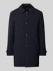 bugatti Lange jas met kentkraag Marineblauw
