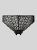 Jake*s Casual Slip met kant en strik Zwart
