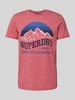 Superdry T-shirt z nadrukowanym motywem i logo model ‘Great Outdoors’ Czerwony