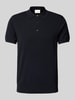 Profuomo Regular Fit Poloshirt mit elastischen Abschlüssen Marine