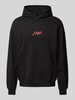 HUGO Hoodie mit Label-Stitching Modell 'Dlogolong' Black