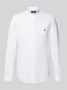 Polo Ralph Lauren Slim Fit Leinenhemd mit Stehkragen Beige