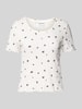 Jake*s Casual Pyjama-Oberteil mit Rundhalsausschnitt und Wellensaum Offwhite