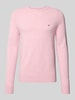 Tommy Hilfiger Regular Fit Strickpullover aus feinster Wolle  Rosa