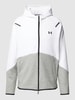 Under Armour Sweatjacke in Two-Tone-Machart Modell 'Unstoppable' Hellgrau