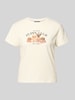 REVIEW T-Shirt mit Motiv-Print und Rundhalsausschnitt Offwhite