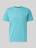 LERROS T-Shirt mit Rundhalsausschnitt und Logo-Stitching Tuerkis