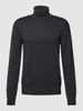 Christian Berg Men Strickpullover mit Rollkragen Dunkelgrau meliert