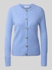 Christian Berg Woman Cardigan mit Rundhalsausschnitt und Knopfverschluss Jeansblau