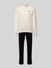 EA7 Emporio Armani Sweatanzug mit Label-Print Offwhite