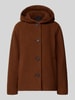 FUCHS SCHMITT Regular Fit Jacke aus Woll-Mix mit Kapuze Hellbraun