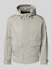 Marc O'Polo Regular fit parka van waterafstotend materiaal met capuchon Middengrijs