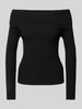 Tom Tailor Denim Slim Fit Strickpullover aus Viskose-Mix Black