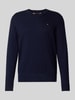 Tommy Hilfiger Regular fit pullover van een mix van katoen en kasjmier Marineblauw