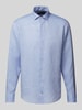 OLYMP SIGNATURE SLIM FIT Slim Fit Leinenhemd mit Kentkragen Modell 'Sykia' Bleu