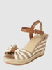 Tom Tailor Wedges mit Streifenmuster Camel
