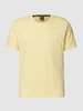 CHAMPION T-Shirt mit Label-Print Hellgelb