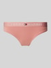 TOMMY HILFIGER String met elastische band en labeldetail Oudroze