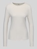 s.Oliver RED LABEL Slim Fit Langarmshirt aus reiner Baumwolle Offwhite