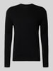 Christian Berg Men Strickpullover aus Wolle-Kaschmir-Mix Black