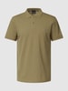Christian Berg Men Poloshirt mit Label-Stitching Olivgrün