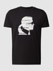 Karl Lagerfeld T-shirt met labelprint Zwart