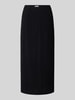 Object Midirock aus Viskose in unifarbenem Design Modell 'Sanne' Black