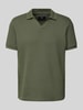 MCNEAL Regular Fit Poloshirt mit V-Ausschnitt Khaki