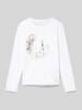 Guess Longsleeve mit Label-Print Weiss