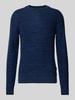 Blend Gebreide pullover met labeldetail Marineblauw