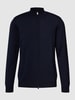 BOSS Cardigan met labeldetail, model 'Balonso' Donkerblauw