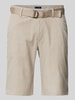 Christian Berg Men Regular Fit Shorts mit Gürtel Mud