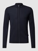 MAERZ Muenchen Gebreid jack met labeldetails, model 'summer' Marineblauw