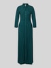 YAS Maxi-jurk met knoopsluiting, model 'SAVANNA' Donkergroen