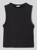 s.Oliver RED LABEL Regular Fit Tanktop aus Viskose-Mix in Ripp-Optik Black