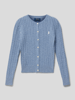 Polo Ralph Lauren Teens Strickjacke mit Logo-Stitching Rauchblau