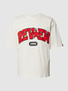 REVIEW T-Shirt mit Label-Print Ecru