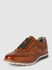 bugatti Ledersneaker mit Label-Schriftzug Modell 'Simone Comfort' Cognac