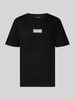 Jack & Jones T-Shirt mit Label-Print und Rundhalsausschnitt Black