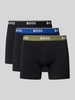 BOSS Boxershorts mit elastischem Label-Bund Modell 'Power' im 3er-Pack Black