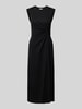 Esprit Sukienka midi w jednolitym kolorze Czarny