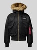 Alpha Industries Bomberjack met labeldetail Zwart