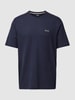 BOSS T-Shirt mit Label-Stitching Dunkelblau